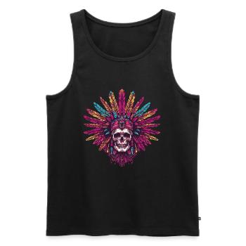 Indian Skeleton - Men's Premium Organic Tank Top - black - Front - AI Model Male 178 light (178cm)