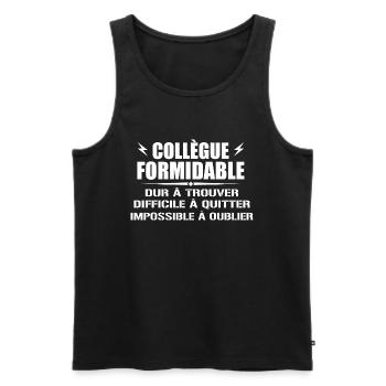 Formidable Colleague Hard to Find - Men's Premium Organic Tank Top - black - Front - AI Model Male 178 light (178cm)