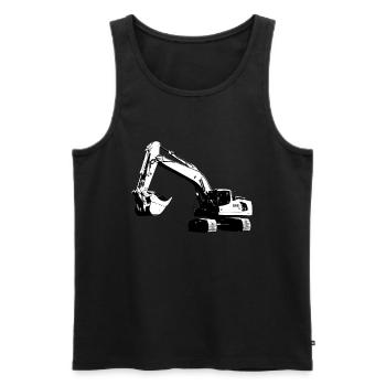 Bagger - Männer Premium Bio Tank Top - Schwarz - Vorne - AI Model Male 178 light (178cm)