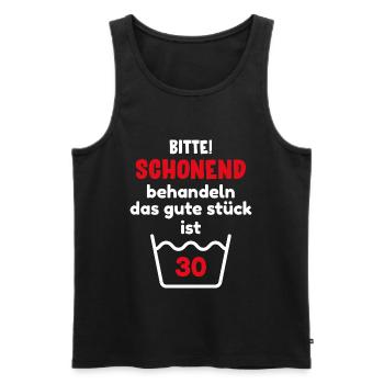 30 Geburtstag Lustige & Witzige Geschenk Idee - Männer Premium Bio Tank Top - Schwarz - Vorne - Michal (187cm)