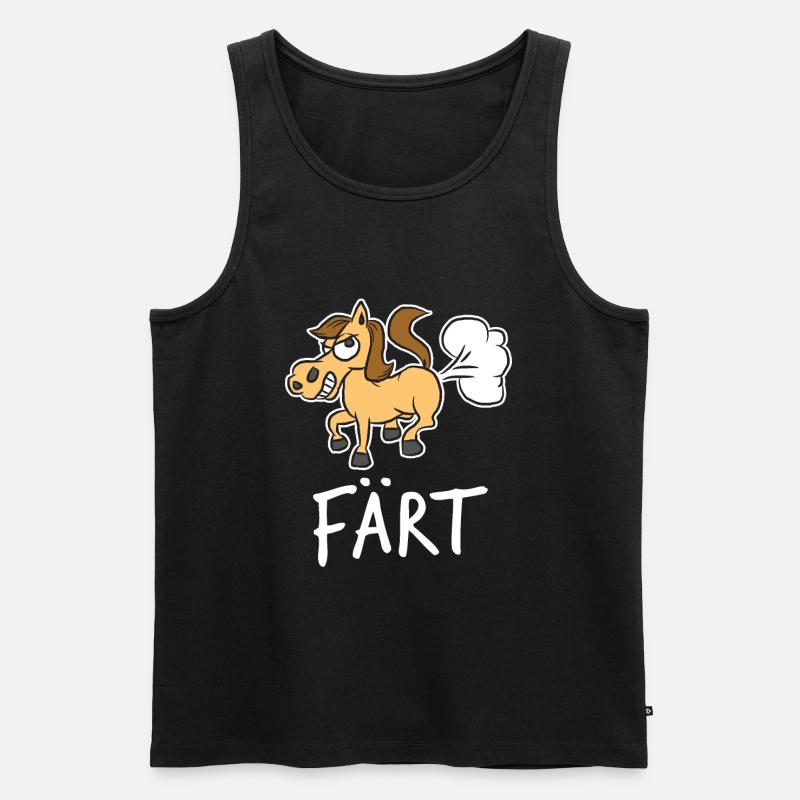 Pferd - Männer Premium Bio Tank Top - Schwarz