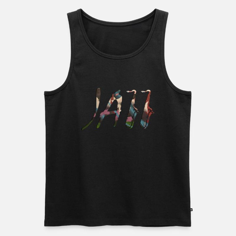 Jazz - Männer Premium Bio Tank Top - Schwarz