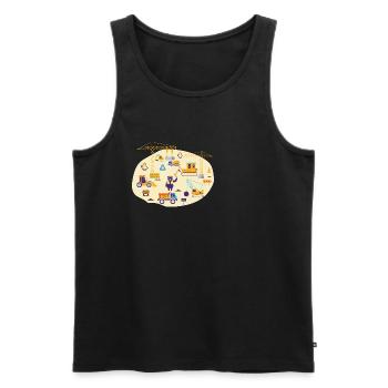Construction Site Construction Worker Excavator Boys Kindergarten - Men's Premium Organic Tank Top - black - Front - Michal (187cm)
