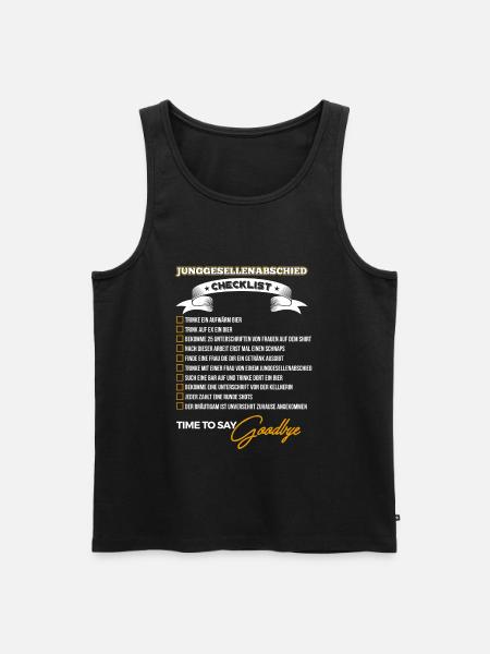 Junggesellenabschied Checklist - Männer Premium Bio Tank Top - Schwarz