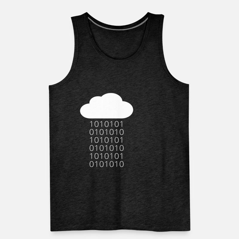 Cloud Data Rain Binary Männer Premium Bio Tank Top