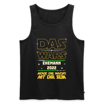 Das Wars Ehemann 2022 JGA Junggeselle Bräutigam - Männer Premium Bio Tank Top - Schwarz - Vorne - Michal (187cm)