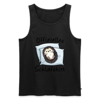 Lustiges Afrikanischer Weißbauchigel Igel Kostüm - Männer Premium Bio Tank Top - Schwarz - Vorne - Michal (187cm)