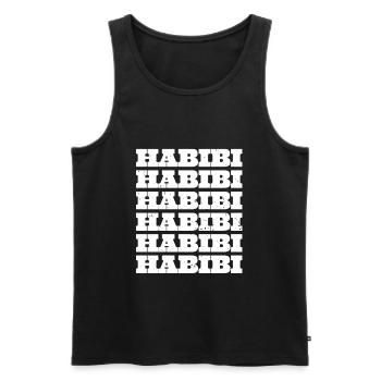 Habibi - Men's Premium Organic Tank Top - black - Front - AI Model Male 178 light (178cm)
