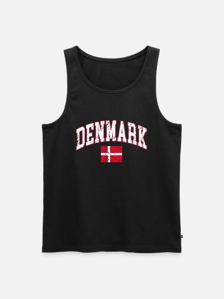 Danemark drapeau Danemark - Débardeur bio Premium Homme - noir