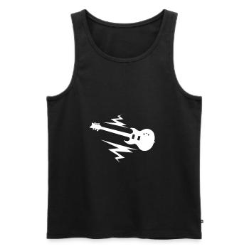 Guitar - Guitar / E-Guitar / Heavy Metal - Men's Premium Organic Tank Top - black - Front - Michal (187cm)