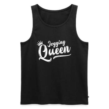 Jogging Queen Queen Jogging Running Sports Gift - Men's Premium Organic Tank Top - black - Front - AI Model Male 178 light (178cm)