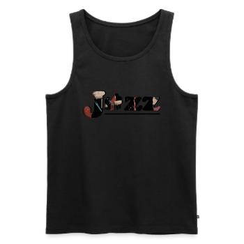 Jazz - Männer Premium Bio Tank Top - Schwarz - Vorne - AI Model Male 178 light (178cm)