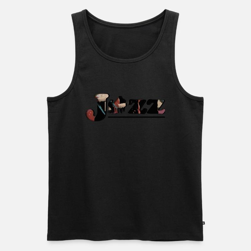Jazz - Männer Premium Bio Tank Top - Schwarz