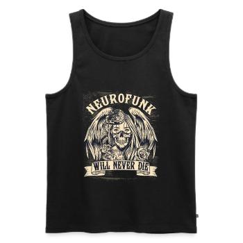 LA NEUROFUNK VEUT NEVER - Débardeur bio Premium Homme - noir - Devant - AI Model Male 178 light (178cm)
