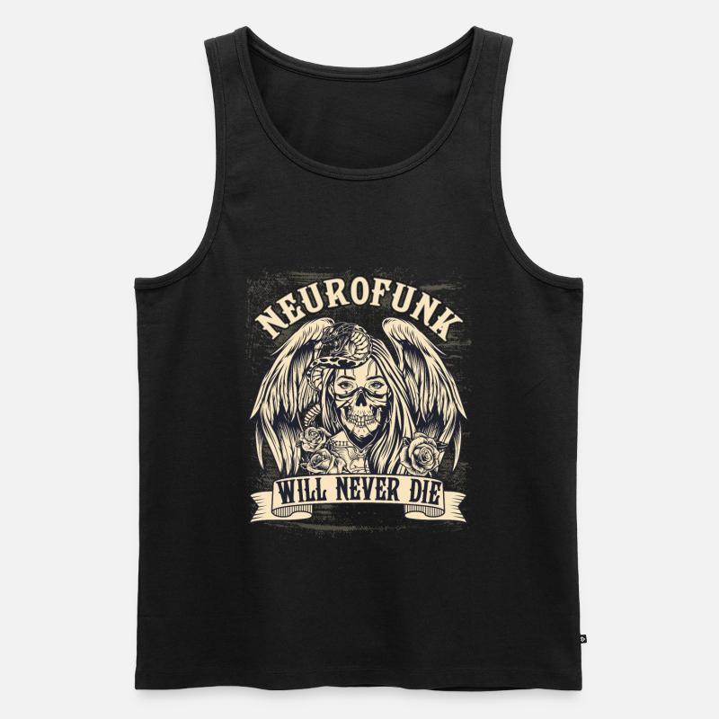 NEUROFUNK WILL NEVER DIE - Men's Premium Organic Tank Top - black