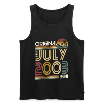 Juli 2003 Geburtstag Jahrgang 2003 geboren - Männer Premium Bio Tank Top - Schwarz - Vorne - Michal (187cm)