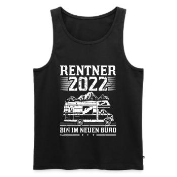 Rentner 2022 Rente Camping Wohnmobil - Männer Premium Bio Tank Top - Schwarz - Vorne - Michal (187cm)
