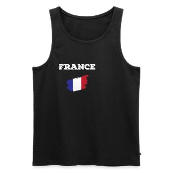 France Flag French Flag French - Men's Premium Organic Tank Top - black - Front - AI Model Male 178 light (178cm)