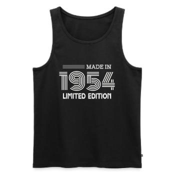 1954 Geburtstagsgeschenkidee 1954 - Männer Premium Bio Tank Top - Schwarz - Vorne - Michal (187cm)