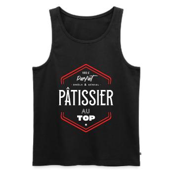 Pâtissier parfait et au top - Débardeur bio Premium Homme - noir - Devant - Michal (187cm)