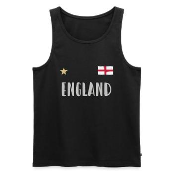Maillot de football de l’Angleterre Drapeau anglais - Débardeur bio Premium Homme - noir - Devant - Michal (187cm)