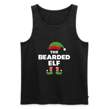 The Bearded Elf - Men's Premium Organic Tank Top - black - Front - AI Model Male 178 light (178cm)