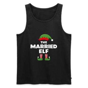 The Married Elf - Men's Premium Organic Tank Top - black - Front - AI Model Male 178 light (178cm)