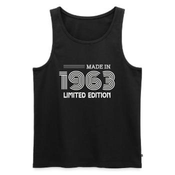 1963 Geburtstagsgeschenk 1963 Geschenkidee - Männer Premium Bio Tank Top - Schwarz - Vorne - AI Model Male 178 light (178cm)