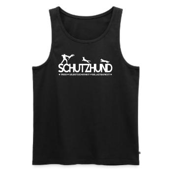 Schutzhund Ausdauer Loyalität Intelligenz Geschenk - Männer Premium Bio Tank Top - Schwarz - Vorne - AI Model Male 178 light (178cm)