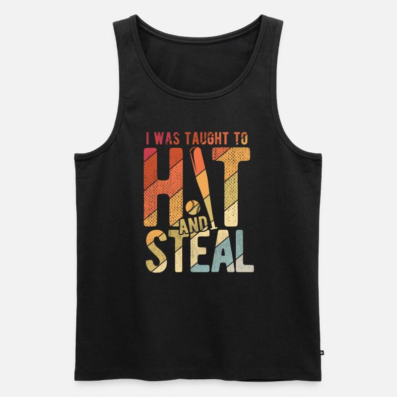 Baseball - Männer Premium Bio Tank Top - Schwarz