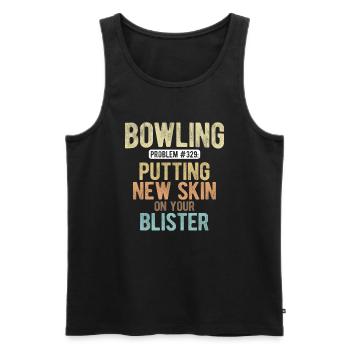 Bowling - Männer Premium Bio Tank Top - Schwarz - Vorne - Michal (187cm)