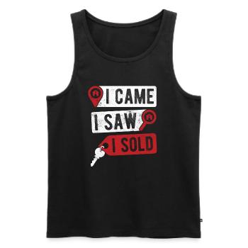 Immobilien-Händler Für Immobilien-Makler - Männer Premium Bio Tank Top - Schwarz - Vorne - Michal (187cm)