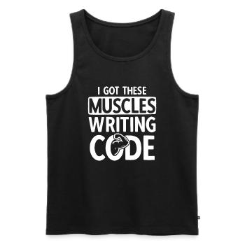 Software Ingenieur Informatiker Programmierer - Männer Premium Bio Tank Top - Schwarz - Vorne - AI Model Male 178 light (178cm)
