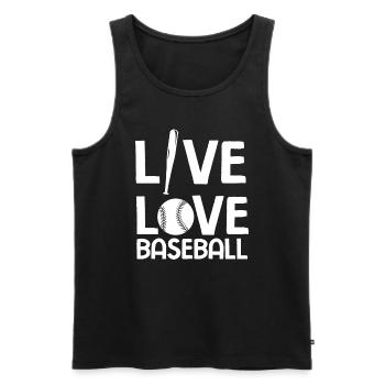 Baseball - Männer Premium Bio Tank Top - Schwarz - Vorne - Michal (187cm)