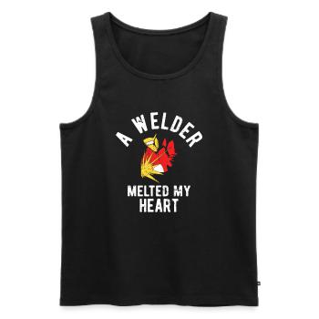 Schweißen Für Schweißer - Männer Premium Bio Tank Top - Schwarz - Vorne - Michal (187cm)