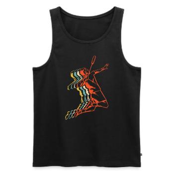 Badminton - Männer Premium Bio Tank Top - Schwarz - Vorne - AI Model Male 178 light (178cm)