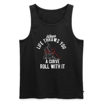 BJJ Jiu Jitsu - Männer Premium Bio Tank Top - Schwarz - Vorne - Michal (187cm)