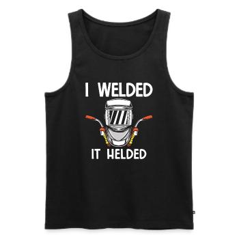 Schweißen Für Schweißer - Männer Premium Bio Tank Top - Schwarz - Vorne - Michal (187cm)