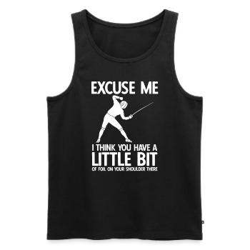Fechten - Männer Premium Bio Tank Top - Schwarz - Vorne - Michal (187cm)