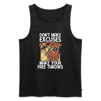 Basketball - Männer Premium Bio Tank Top - Schwarz - Vorne - AI Model Male 178 light (178cm)