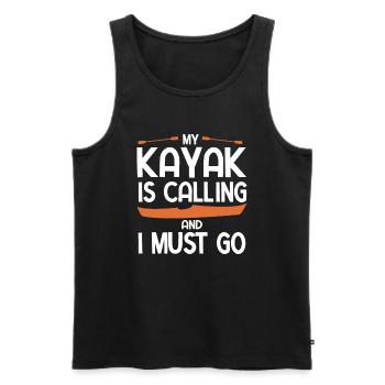 Paddel-Boot Kanu-Fahrer Für Kajak - Männer Premium Bio Tank Top - Schwarz - Vorne - Michal (187cm)