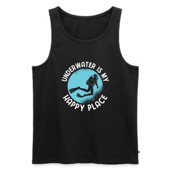 Apnoetaucher Freitaucher Taucher - Männer Premium Bio Tank Top - Schwarz - Vorne - AI Model Male 178 light (178cm)