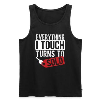 Immobilien-Händler Für Immobilien-Makler - Männer Premium Bio Tank Top - Schwarz - Vorne - Michal (187cm)