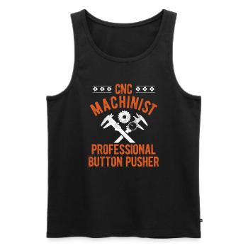 Maschinen-Bediener Maschinenführer Machinist - Männer Premium Bio Tank Top - Schwarz - Vorne - AI Model Male 178 light (178cm)