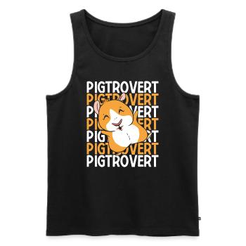 Nagetier Meerschwein Meerschweinchen - Männer Premium Bio Tank Top - Schwarz - Vorne - Michal (187cm)