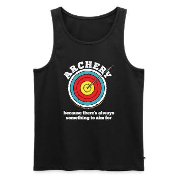 Bogenschießen Archery - Männer Premium Bio Tank Top - Schwarz - Vorne - AI Model Male 178 light (178cm)