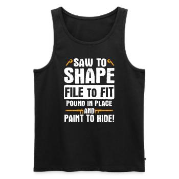 Maschinen-Bediener Maschinenführer Machinist - Männer Premium Bio Tank Top - Schwarz - Vorne - AI Model Male 178 light (178cm)