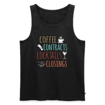 Immobilien-Händler Für Immobilien-Makler - Männer Premium Bio Tank Top - Schwarz - Vorne - Michal (187cm)