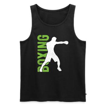 Boxsport Boxing - Männer Premium Bio Tank Top - Schwarz - Vorne - Michal (187cm)
