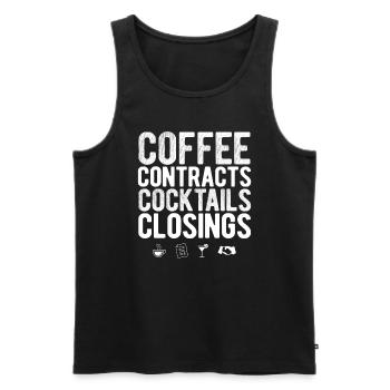 Immobilien-Händler Für Immobilien-Makler - Männer Premium Bio Tank Top - Schwarz - Vorne - Michal (187cm)